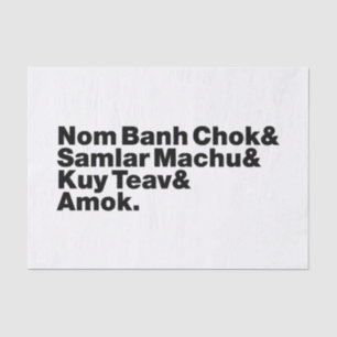 Cambodian / Khmer Street Food Tissue Paper