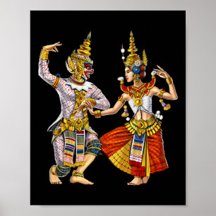 Cambodian Khmer Traditional Dance Apsara Cambodia Poster