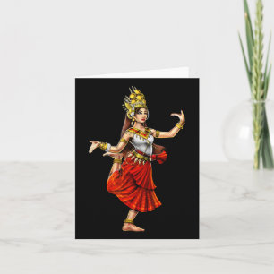 Cambodian Khmer Traditional Dance Girl Apsara Camb Card