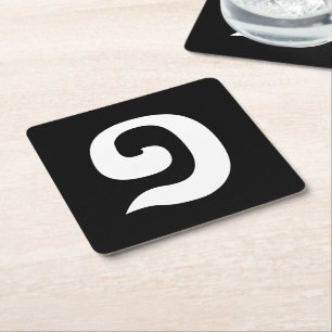 Cambodian Number 1 / One / ១ (Muəj) Khmer Langu Square Paper Coaster