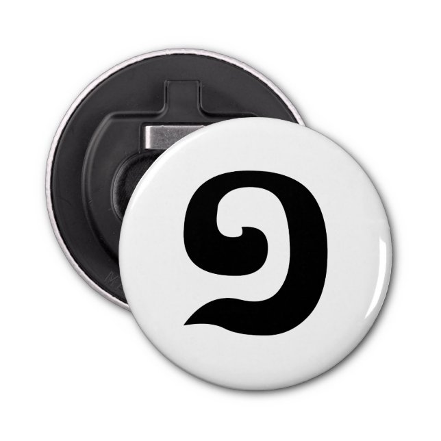 Cambodian Number 1 / One / ១ (Muəj) Khmer Language Bottle Opener (Front)