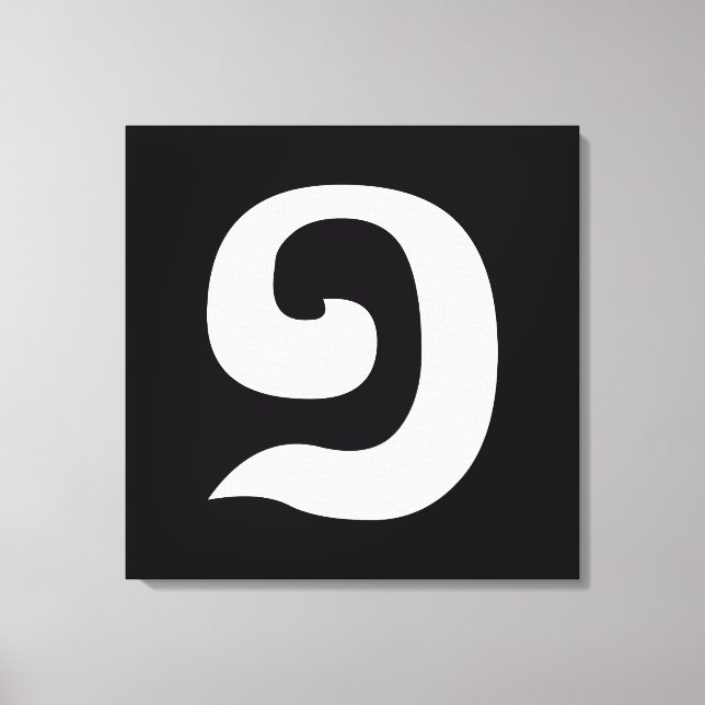 Cambodian Number 1 / One / ១ (Muəj) Khmer Language Canvas Print (Front)