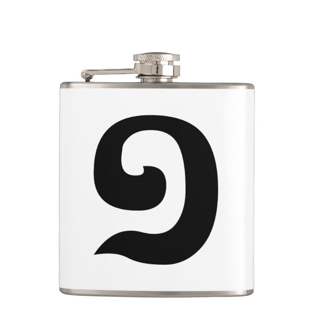 Cambodian Number 1 / One / ១ (Muəj) Khmer Language Hip Flask (Front)