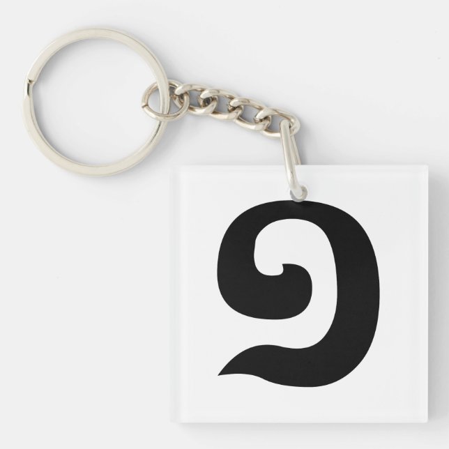 Cambodian Number 1 / One / ១ (Muəj) Khmer Language Key Ring (Front)