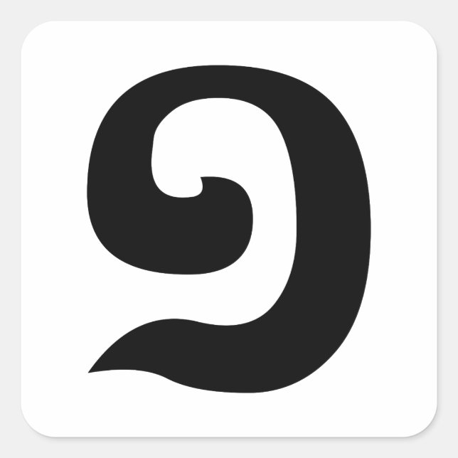 Cambodian Number 1 / One / ១ (Muəj) Khmer Language Square Sticker (Front)