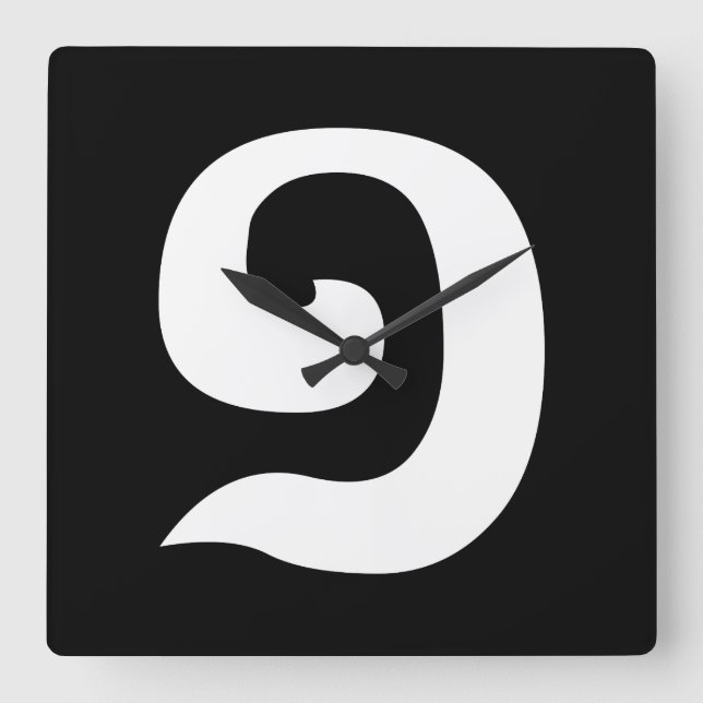 Cambodian Number 1 / One / ១ (Muəj) Khmer Language Square Wall Clock (Front)