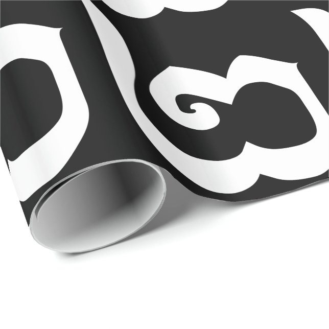 Cambodian Number 2 / Two / ២ (Pi) Khmer Language Wrapping Paper (Roll Corner)