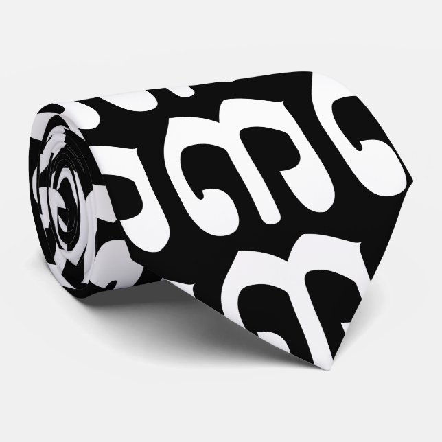 Cambodian Number 3 / Three / ៣ (Bei) Khmer Script Tie (Rolled)