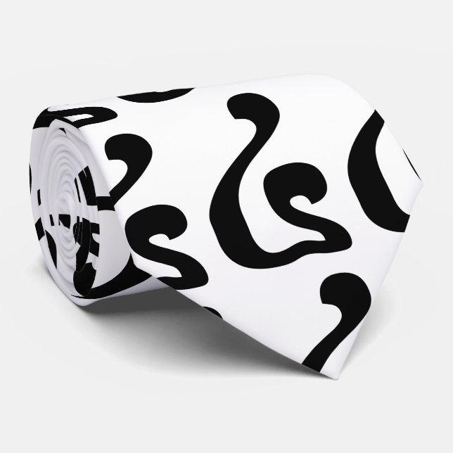 Cambodian Number 4 / Four / ៤ (Buen) Khmer Script Tie (Rolled)