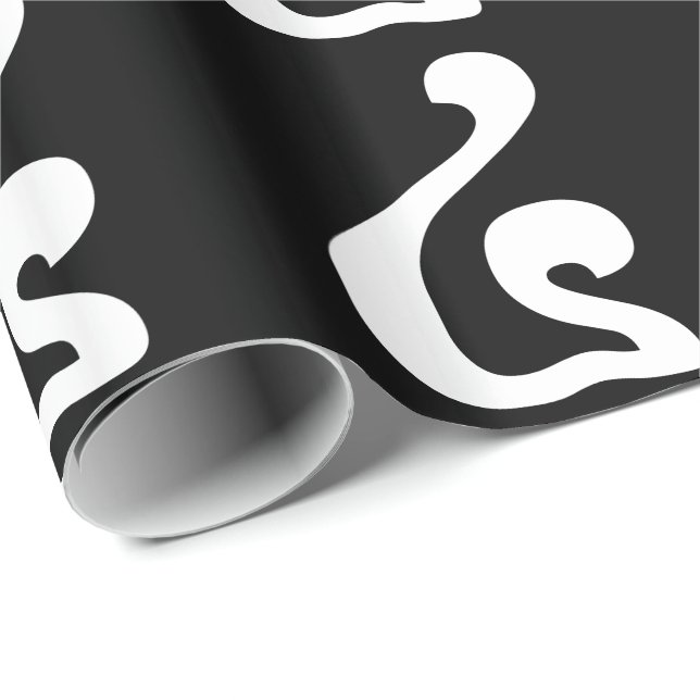 Cambodian Number 4 / Four / ៤ (Buen) Khmer Script Wrapping Paper (Roll Corner)