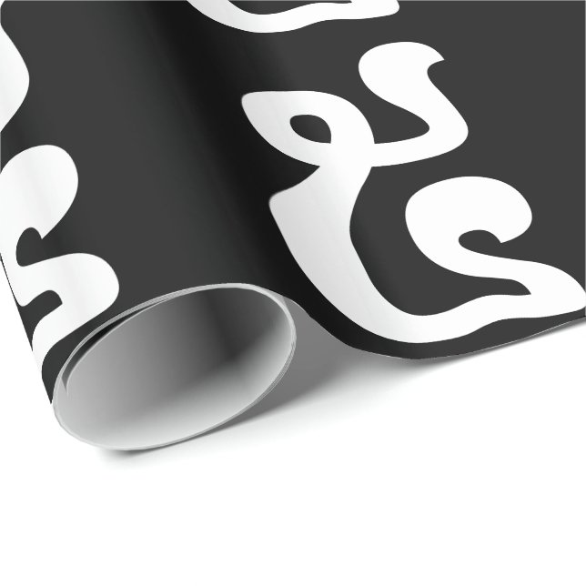 Cambodian Number 5 / Five / ៥ (Pram) Khmer Script Wrapping Paper (Roll Corner)