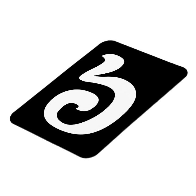 Cambodian Number 6 / Six / ៦ (Pram Muəj) Khmer Magnet (Left Side)