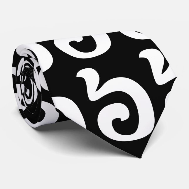 Cambodian Number 6 / Six / ៦ (Pram Muəj) Khmer Tie (Rolled)