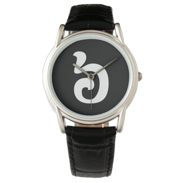 Cambodian Number 6 / Six / ៦ (Pram Muəj) Khmer Watch (Front)