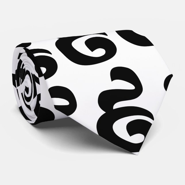 Cambodian Number 9 / Nine / ៩ (Pram Buen) Khmer Tie (Rolled)