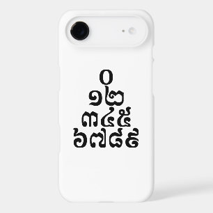 Cambodian Numbers Pyramid - 0 12 345 6789 Khmer