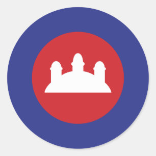 Cambodian Roundel Classic Round Sticker