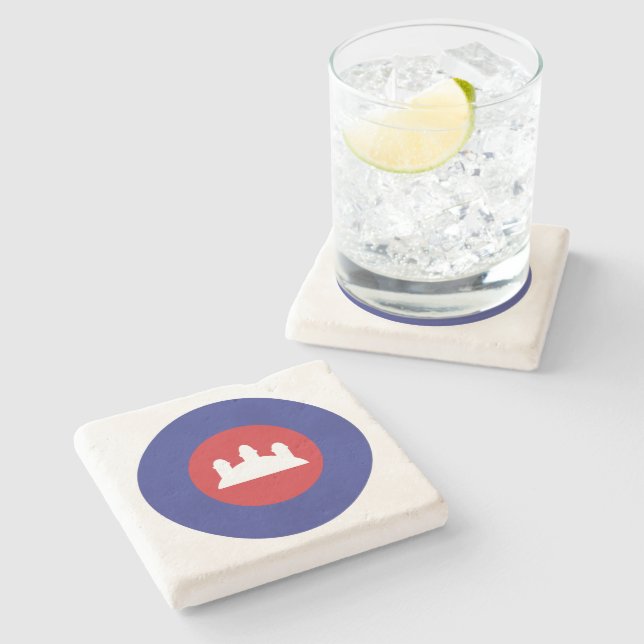 Cambodian Roundel Stone Coaster (Side)