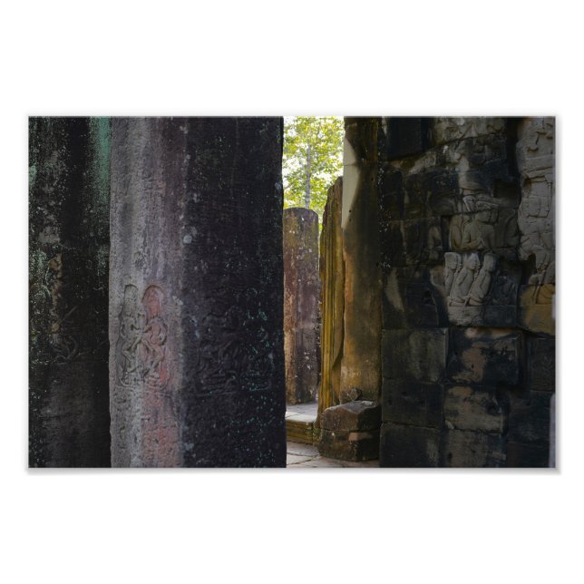 Cambodian Temple Carvings Photo Print (Front)