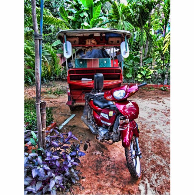 Cambodian Tuk-Tuk 1 Standing Photo Sculpture (Front)