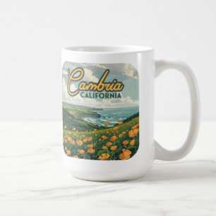 Cambria California Poppies Flowers Pacific Coast  Coffee Mug