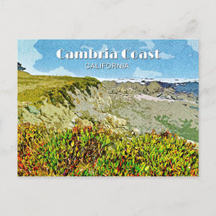 Cambria Coast Holiday Postcard
