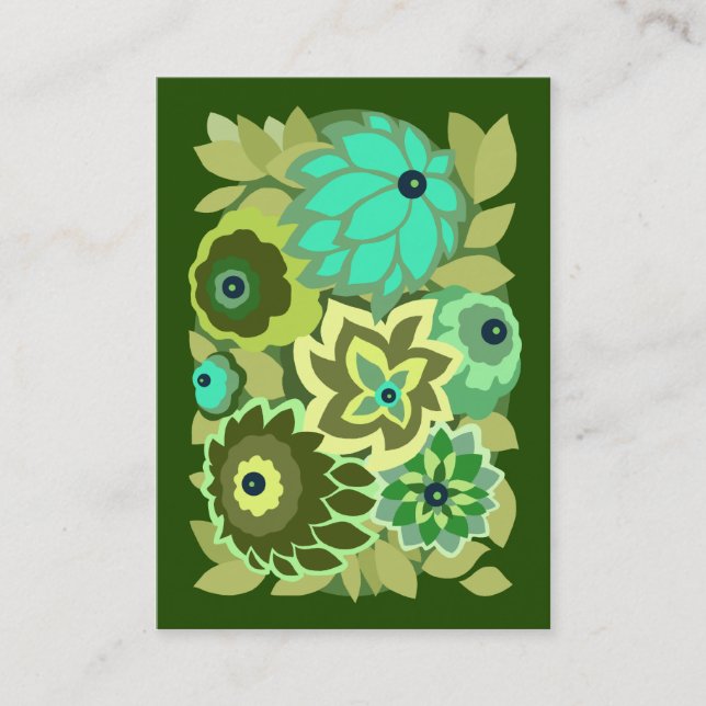 CAMBRIA in Shades of Green Business Card (Front)