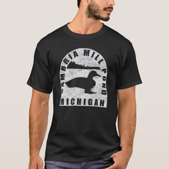 Cambria Mill Pond Loon Michigan T-Shirt (Front)
