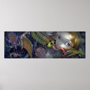 Cambrian Mermaid ART PRINT pop surrealism fantasy
