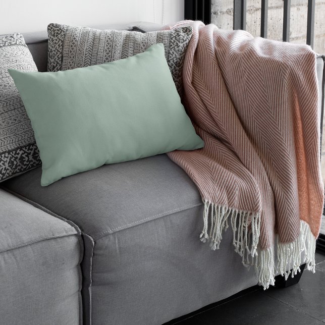 Cambridge blue Trend Simple Plain Solid Colour Lumbar Cushion (Creator Uploaded)