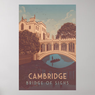 Cambridge Bridge Of Sighs Travel Poster