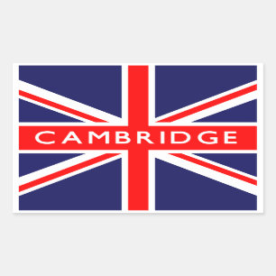 Cambridge : British Flag Rectangular Sticker