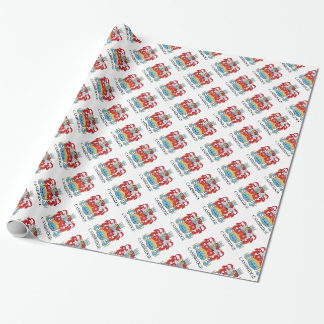 Cambridge coat of arms wrapping paper (Unrolled)