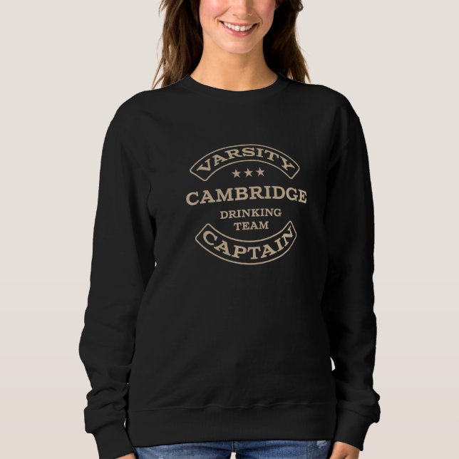 Cambridge Drinking Team Captain Massachusetts Beer Sweatshirt (Front)