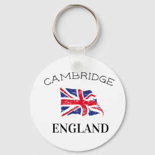 Cambridge England UK British Flag Key Ring