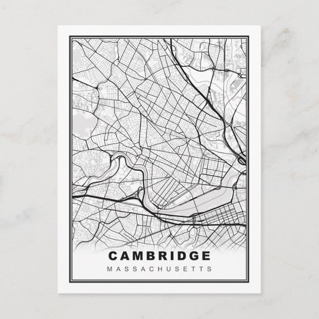 Cambridge Map Holiday Postcard (Front)