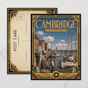 Cambridge Maryland Vintage Art Deco Golden Age Postcard
