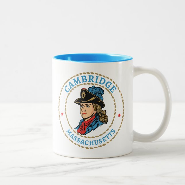 Cambridge Massachusetts Colonial Two-Tone Coffee Mug (Right)