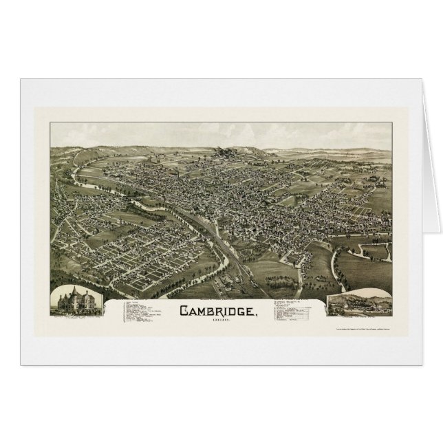 Cambridge, OH Panoramic Map - 1897 (Front Horizontal)