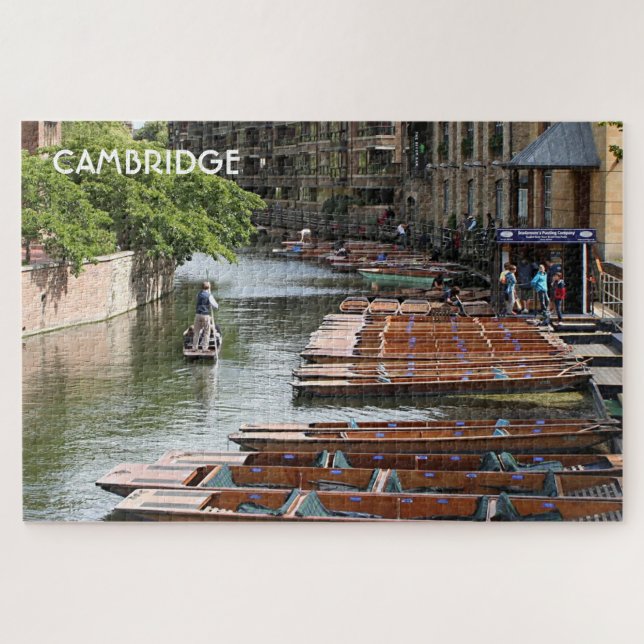 Cambridge: Punts, England Jigsaw Puzzle (Horizontal)