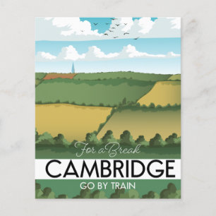 Cambridge Train travel poster Magnet