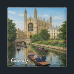 Cambridge University England Travel Punting Magnet<br><div class="desc">The University of Cambridge, founded in 1209, is one of the world's oldest and most prestigious universities. Located in Cambridge, England, it has a rich academic heritage and a reputation for excellence in education, research, and innovation. The university is composed of 31 autonomous colleges, each with its own distinct history...</div>