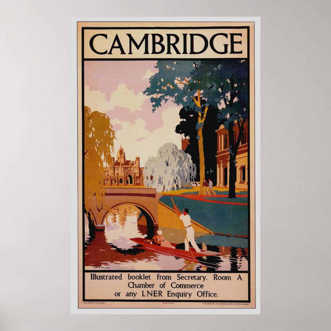 Cambridge Vintage Poster Zazzle