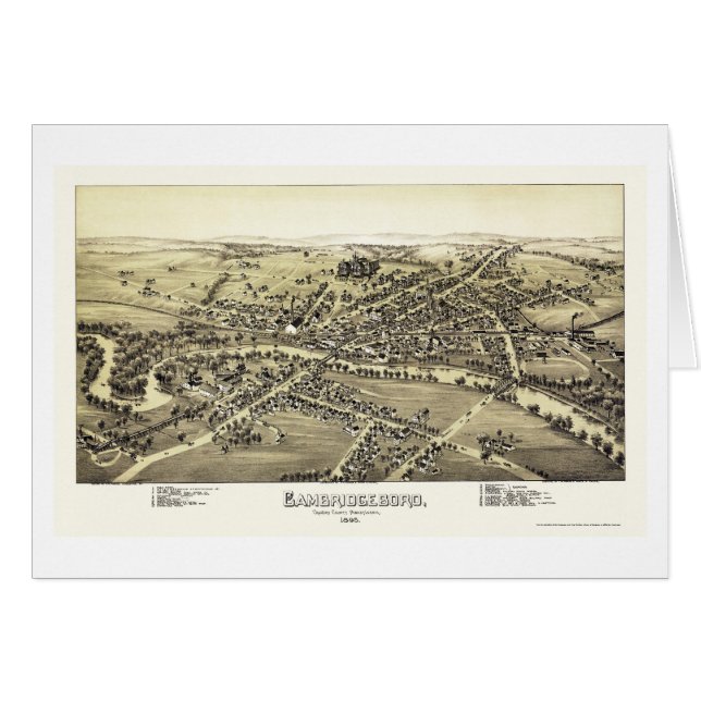 Cambridgeboro, PA Panoramic Map - 1895 (Front Horizontal)