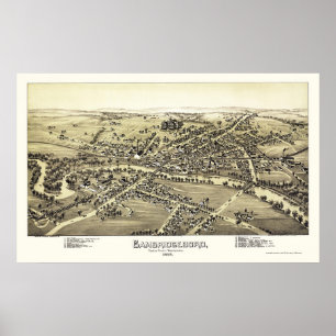 Cambridgeboro, PA Panoramic Map - 1895 Poster