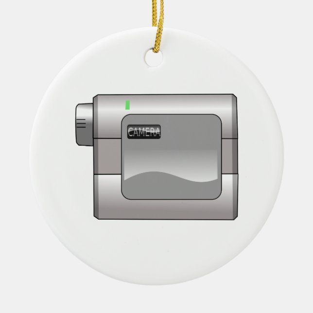 Camcorder Ceramic Tree Decoration (Front)