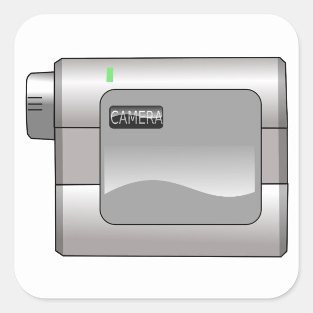 Camcorder Square Sticker (Front)