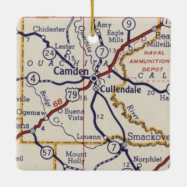 Camden AR Ceramic Ornament (Back)