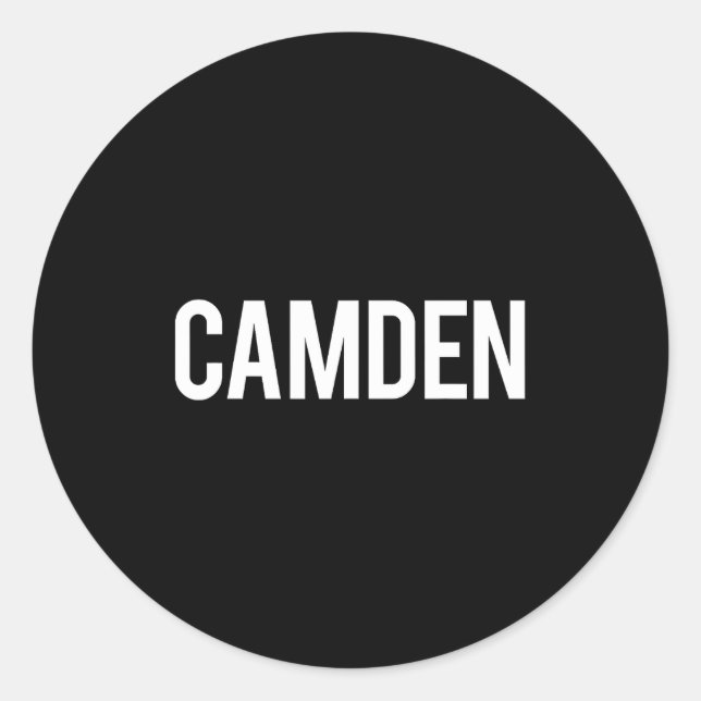 Camden Cool New Jersey Nj Fan Funny Gift Tee  Classic Round Sticker (Front)