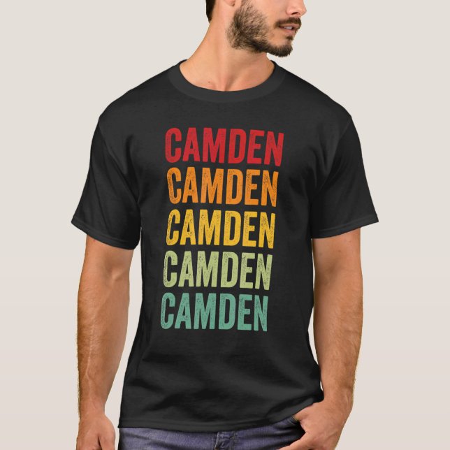Camden County Missouri Rainbow Text Design T-Shirt (Front)